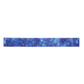 Dark Blurred Blue Starry Stars Weihnachten  Satinband (Vorderseite)