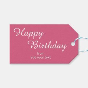 Dark Blush Pink Geburtstagsgeschenke Tags Geschenkanhänger