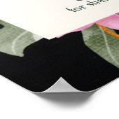 Dark Blush Pink Lily Arched Wedding Welcome Poster (Ecke)