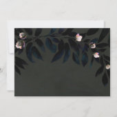 Dark Boho Floral Blätter Save the Date behandeln (Rückseite)