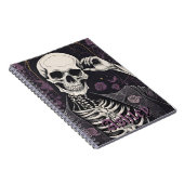 Dark Boho Gothic Skeleton & Roses Halloween Notizblock (Rechte Seite)