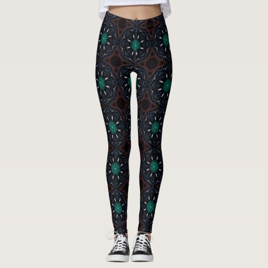 Dark Boho Patterned Women's Leggings (Vorderseite)