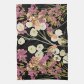 Dark Boho Pressed Paper-Blume Geschirrtuch (Vertikal)