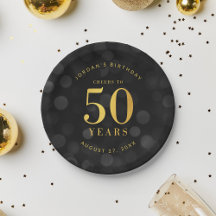 Dark Bokeh Gold jubelt bis 50 Jahre Geburtstag