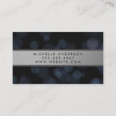 Dark Bokeh Hintergrund Visitenkarte (Rückseite)