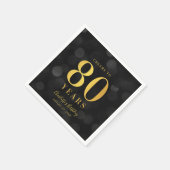 Dark Bokeh Imitate Gold jubeln bis 80 Jahre Geburt Serviette (Ecke)
