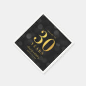 Dark Bokeh Imitate Gold jubelt bis 30 Jahre Geburt Serviette (Ecke)