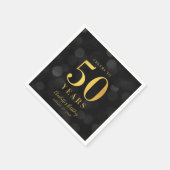 Dark Bokeh Imitate Gold jubelt bis 50 Jahre Geburt Serviette (Ecke)