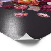Dark Botanical Bloom Fotodruck (Ecke)