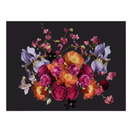 Dark Botanical Bloom Poster