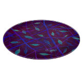 Dark Botanical Burgundy Jewel Foliage Monogram Schneidebrett (Ecke)