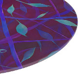 Dark Botanical Burgundy Jewel Foliage Monogram Schneidebrett (Ecke)