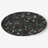 Dark Botanical Easter Paper Plates Pappteller (Schrägansicht)