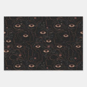 Dark Botanical Faces Wrapping Paper Set Geschenkpapier Set (Vorderseite 2)
