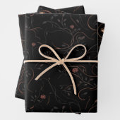 Dark Botanical Faces Wrapping Paper Set Geschenkpapier Set (Beispiel)