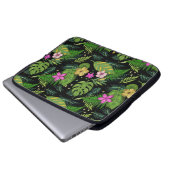 "Dark Botanical Garden - Vintages Blumenmuster" Laptopschutzhülle (Vorne Knopf)
