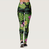 "Dark Botanical Garden - Vintages Blumenmuster" Leggings (Rückseite)