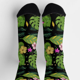 "Dark Botanical Garden - Vintages Blumenmuster" Socken