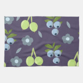 Dark Botanical Kitchen Towel Geschirrtuch (Horizontal)