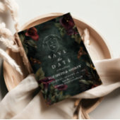 Dark Botanical Wedding Ästhetik Save The Date