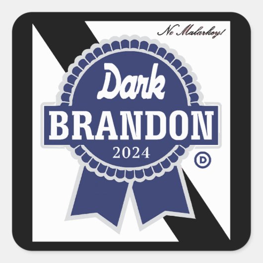 Dark Brandon 2024 Quadratischer Aufkleber (Vorderseite)