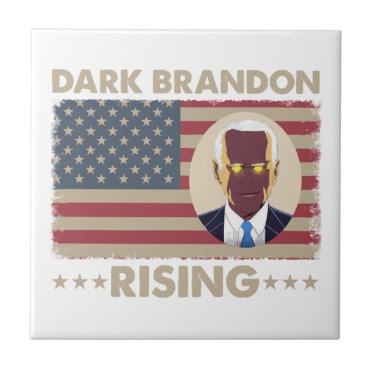 Dark Brandon Funny Joe Biden Meme Fliese (Vorderseite)