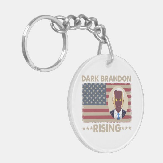 Dark Brandon Funny Joe Biden Meme Schlüsselanhänger (Vorderseite links)