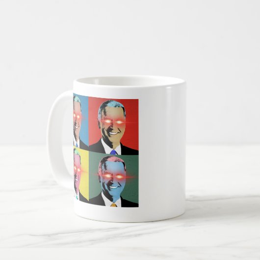 Dark Brandon Pop Art Kaffeetasse (Vorderseite Links)