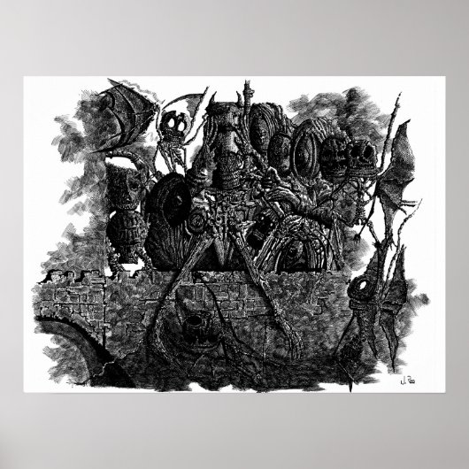 Dark Bridge Print von Jred Poster (Vorne)