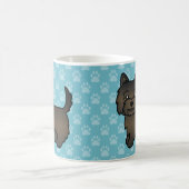 Dark Brindle Cairn Terrier Cartoon Dog Kaffeetasse (Mittel)