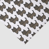 Dark Brindle Cairn Terrier Cartoon Dog Muster Seidenpapier (Ausschnitt)