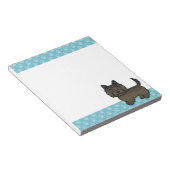 Dark Brindle Cairn Terrier Cartoon Dog Notizblock (angewinkelt)