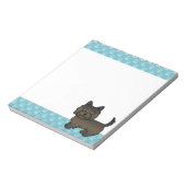 Dark Brindle Cairn Terrier Cartoon Dog Notizblock (Rotiert)