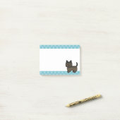 Dark Brindle Cairn Terrier Cartoon Dog Zeichnend Post-it Klebezettel (Auf Schreibtisch)