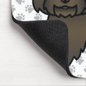 Dark Brindle Cairn Terrier Dog Illustration & Paws Mousepad (Ecke)