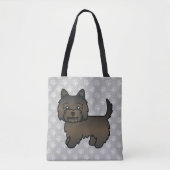 Dark Brindle Cairn Terrier Dog Niedlich Illustrati Tasche (Vorderseite)