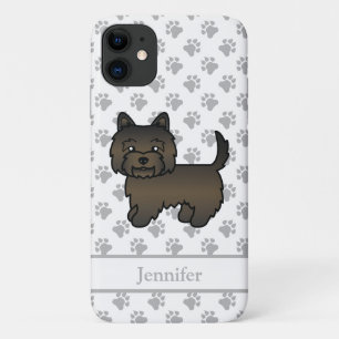 Dark Brindle Cairn Terrier Niedlich Cartoon Dog &  Case-Mate iPhone Hülle
