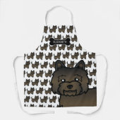 Dark Brindle Cairn Terrier Niedlich Cartoon Dog &  Schürze (Vorderseite)