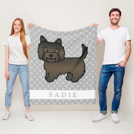 Dark Brindle Cairn Terrier Niedlich Hund & Individ Fleecedecke (Beispiel)