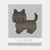 Dark Brindle Cairn Terrier Niedlich Hund & Individ Fleecedecke (Vorderseite)