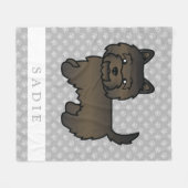 Dark Brindle Cairn Terrier Niedlich Hund & Individ Fleecedecke (Vorderseite (Horizontal))