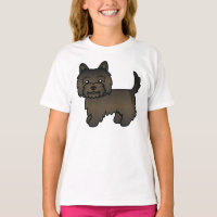 Dark Brindle Cairn Terrier Niedlicher Cartoon Dog