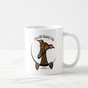 Dark Brindle Greyhound IAAM Kaffeetasse