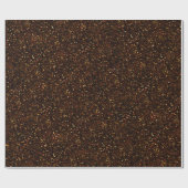 Dark Bronze Orange Glitzer Geschenkpapier (Flach)
