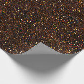 Dark Bronze Orange Glitzer Geschenkpapier (Ecke)