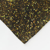 Dark Bronze Yellow Gold Glitzer Fleecedecke (Ecke)