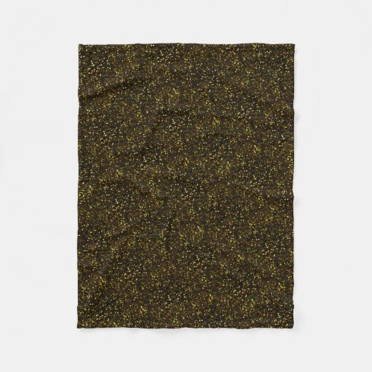 Dark Bronze Yellow Gold Glitzer Fleecedecke (Vorderseite)