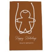 Dark Brown 965324 Gingerbread Man Mittlere Geschenktüte (Vorderseite)