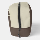 Dark Brown and Beige Dopp Kit Waschbeutel (Rechts)