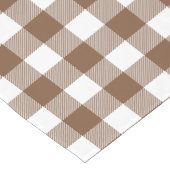 Dark Brown Bauernhof Buffalo Kariert Kurzer Tischläufer (Ecke)